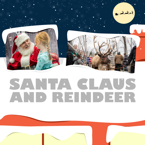 santa claus and reindeer